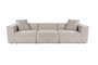 Atelier Del Sofa Sofá 3 Plazas Lora - Mocha, 100% Lino, Comodidad y Estilo